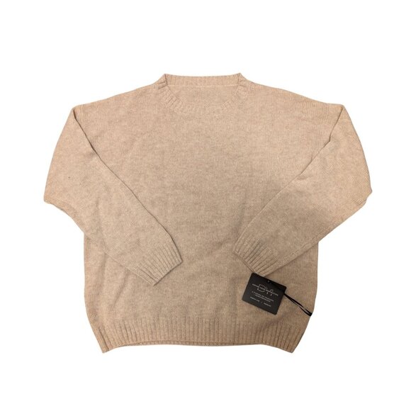 DYI Women's Cashmere Wool Oversized Sweater Heather Oatmeal XS - Picture 2 of 7